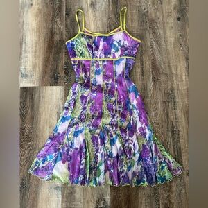 Joseph Ribkoff Y2K purple floral dress